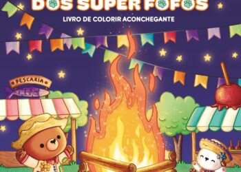 Livro de colorir inspirado no folclore brasileiro
